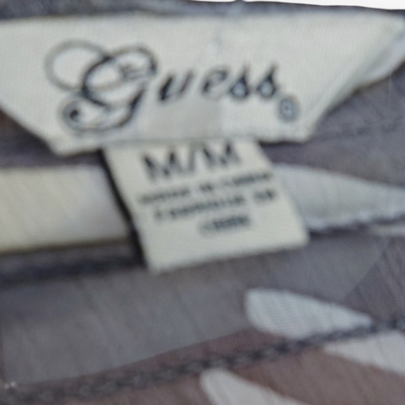 Guess Women's Medium  Black and Yellow Zebra Print Blouse - Picture 15 of 15